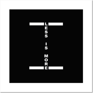Less is More_white Posters and Art
